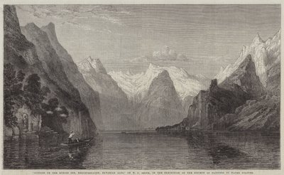 شروق الشمس في Konigs See ، Berchtesgaden ، جبال الألب البافارية بواسطة وليام سي سميث